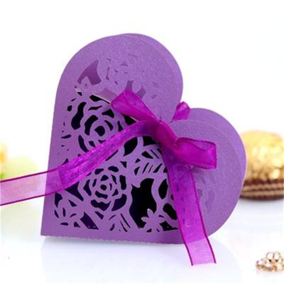 25/50/100pcs Ribbon Rose Candy Box Wedding Ceremony Chocolate Candy Box Engagement Christmas Day Anniversaries Decorati