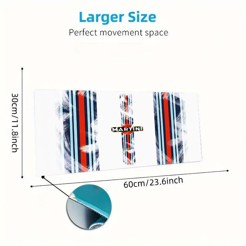 Martini Racing Large Size Mouse Pad Large Gaming Table Cushion Non-slip Laptop Tablet Big Mousepad XXL Mat Mini PC Playmat With Lock edge