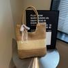 Summer Contrasting Color Woven Big Bag Women's New Fashion Underarm Straw Bag Seaside Vacation Beach Bag
