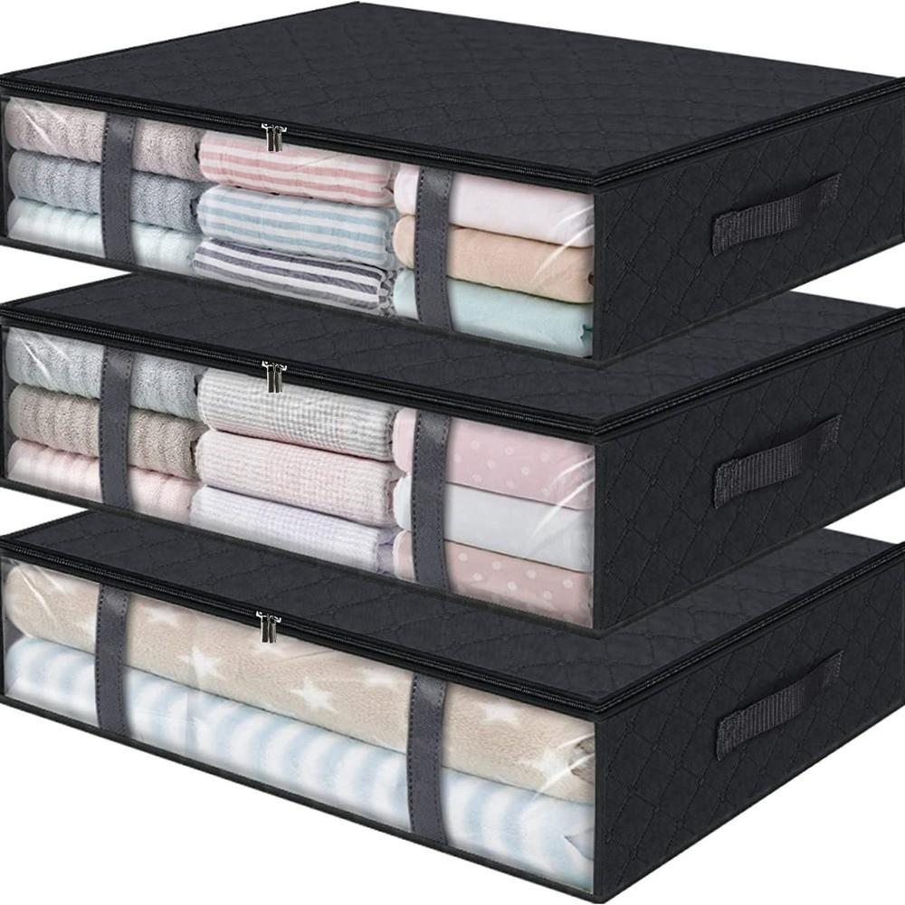 Space-Saving Under Bed Storage Containers Durable Fabric Shoe Storage Organizers For Home Storage