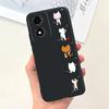 Animals Painting Phone Case For Motorola Moto E14 MotoE14 / Motorola E 14 Back Cover Panda Rabbit Cat Funda Bumper Soft Silicone