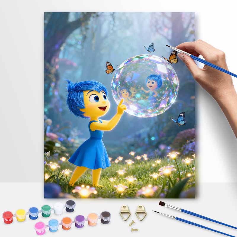 Disney Digital Oil Painting Art Kit Joy Character Handmade Coloring Painting Home Decor