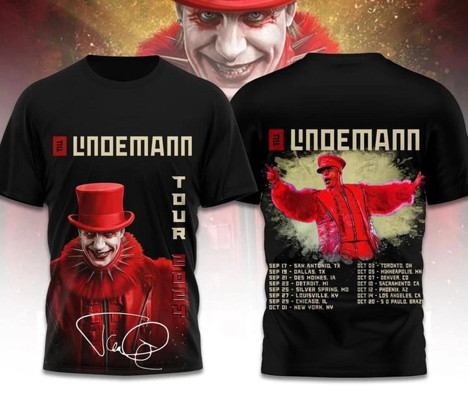 Till Lindemann Tour USA 3D T-shirt S to 5XL 2F1104 S