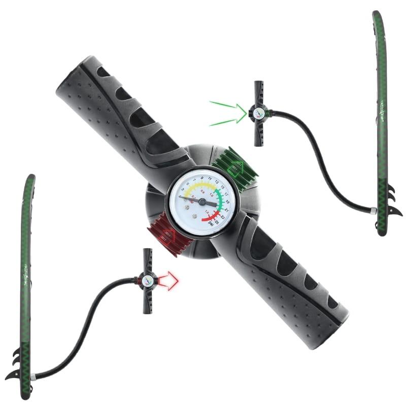 Hochdruck-Handpumpe für SUP-Boards mit Manometer
