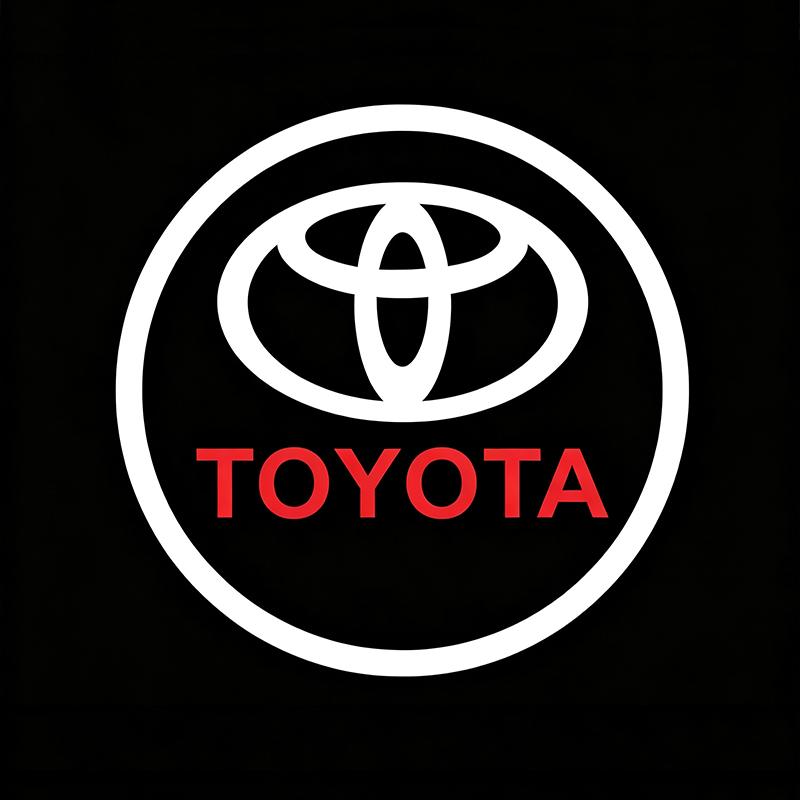 2Pcs Car Lamp Door Shadow Light Laser Welcome Lamp Decoration Accessories For Toyota Hilux Corolla RAV4 Highlander / Valve Cap