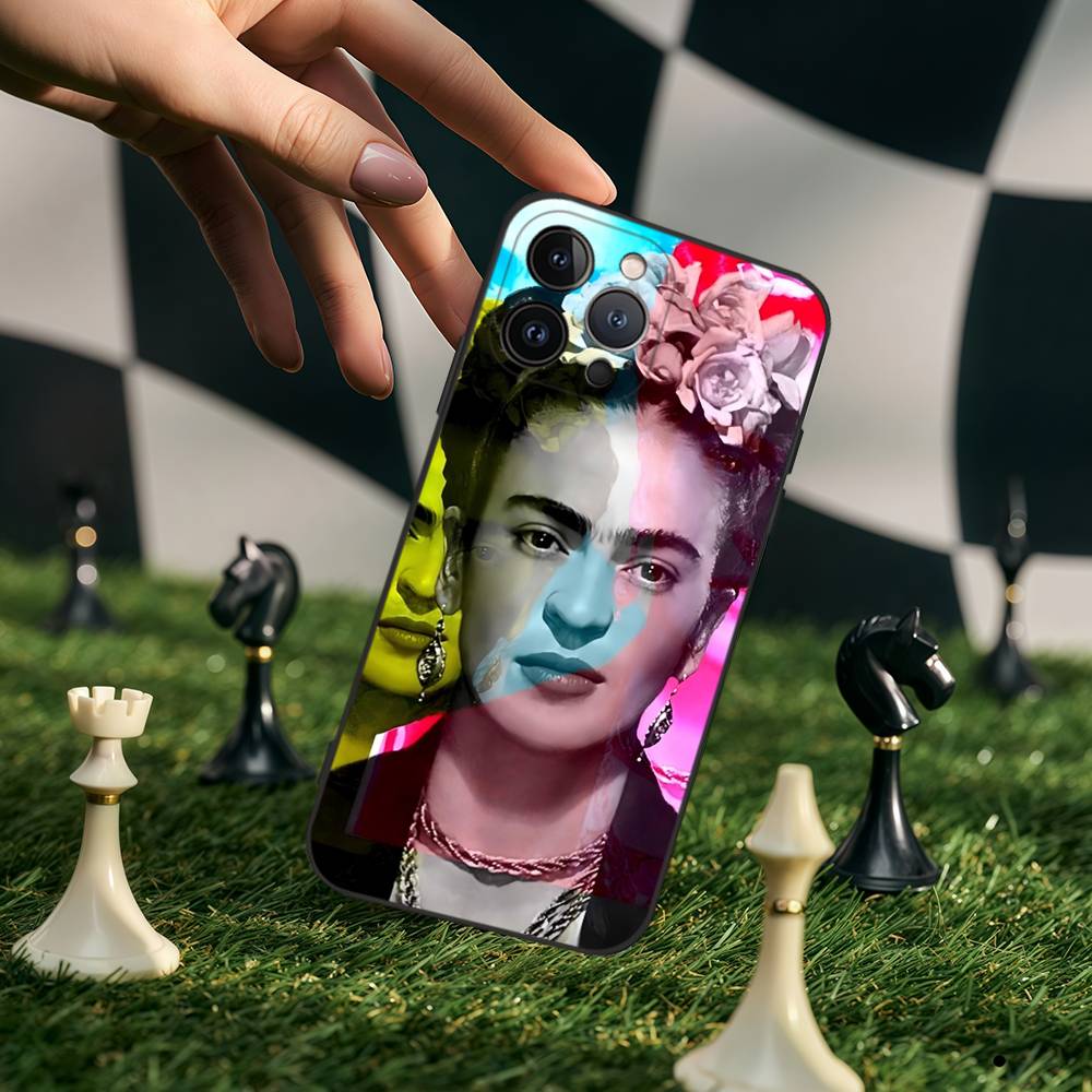 Fashion F-Frida K-KahlosS Silicone Anime Black Case For Iphone 17 Air 16 15 14 13 12 11 Pro Max Plus Basic