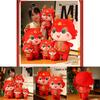 2024 Dragon Year Lucky Mascot Plush Doll Red 20cm 26cm 32cm 38cm 48cm 60cm