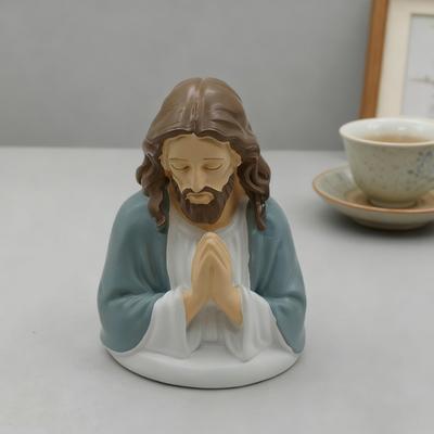 Křesťanské Ježíšovy modlitební noční světla, Požehnaná Ježíšova socha noční lampička dekorativní stolní lampa katolická domácí dekorace