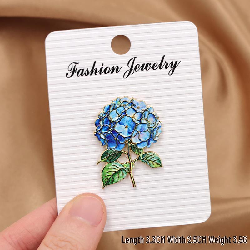 European & American Hydrangea Flower Brooch - Festival Gift Ornament Badge