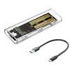 Transparent USB 3.1 M.2 NGFF SSD Enclosure
