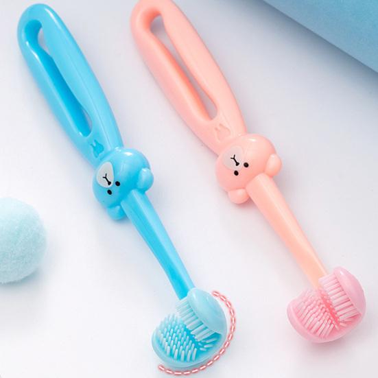 

Прекрасный эргономичный дизайн, уход за полостью рта без BPA, три щетинки, полностью покрывают зубную щетку для малышей, детская зубная щетка