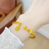 Ruyi Open Adjustable Bracelet Women's Light Luxury High-Level Feeling Peaceful Ruyi Bracelet Accessories