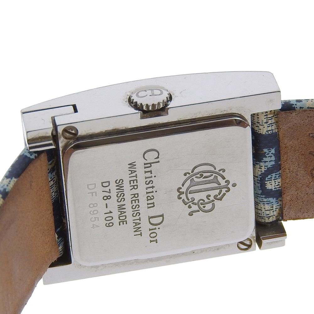 Dior Maris Watches D78-109 White shellDial Stainless Steel/leather Quartz Analog Display Women Used