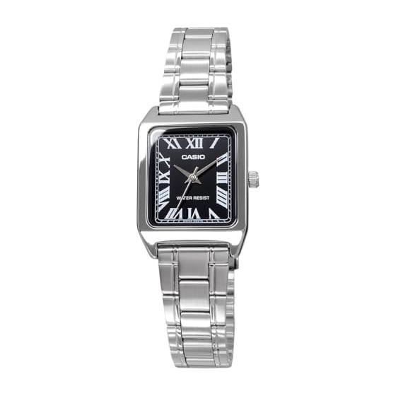 [Casio] CASIO Standard Analog Ladies Watch LTP-V007D-1B Black Silver Metal Band Overseas Model [Parallel Import]