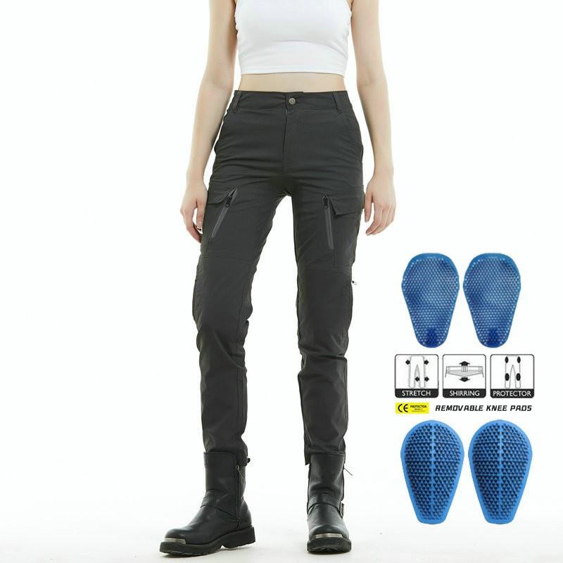 VOLERO Motorcycle Riding Pants Women's Knight Retro Overalls Slim Drop Resistance Silicone Protective Gear