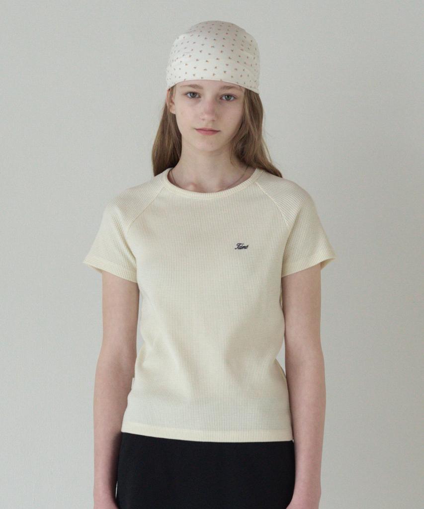 TTUDEMENT Raglan Short Sleeve T-Shirt (Ivory)