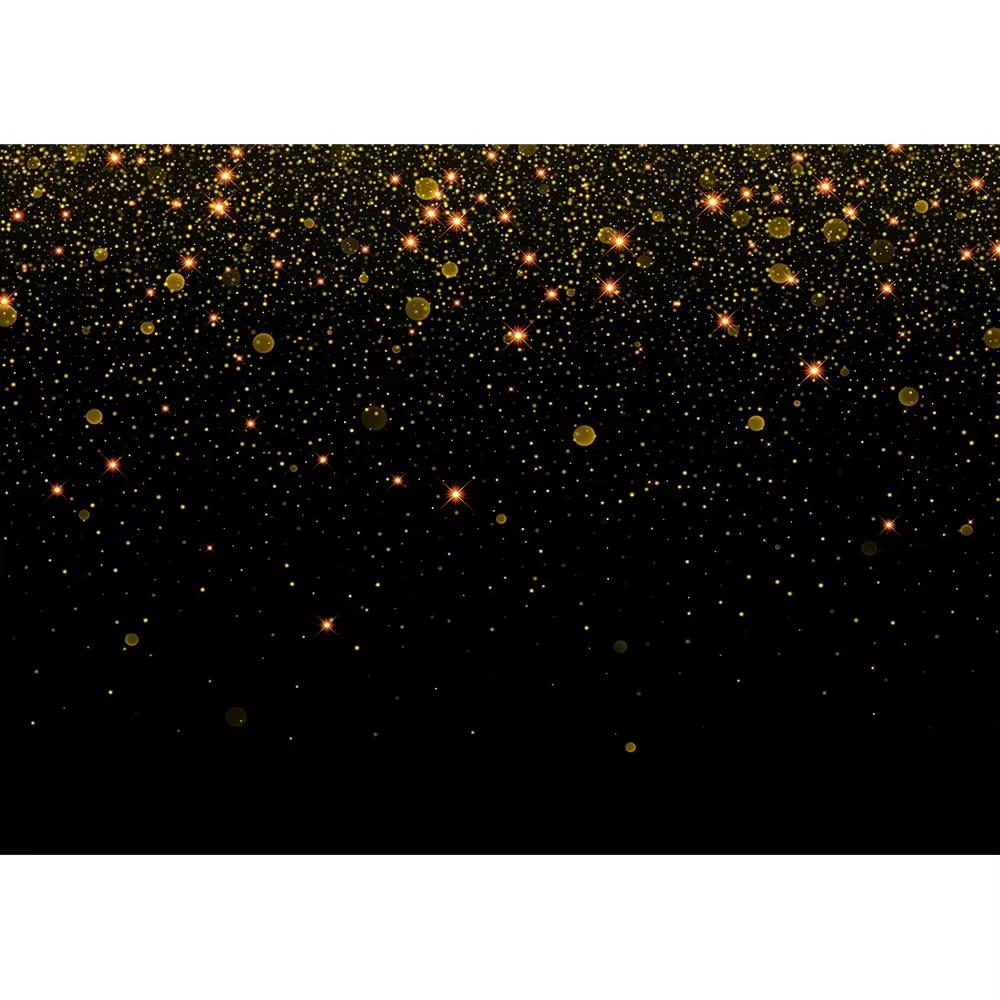 Photography Backdrop Golden Stars Black Blue Christmas Vinyl Background for Children Baby Shower Party Photoshoot Photo Studio