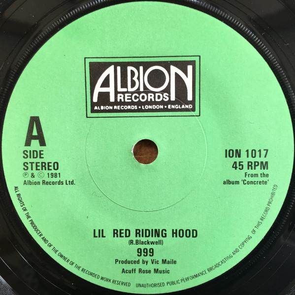 7inch Record 999 - Lil Red Riding Hood ION1017 Albion Records 1981 UK Rock Used
