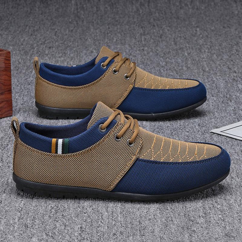 Large Size Men's Shoes 2025 New Breathable Canvas Shoes Korean Version Trendy Low-top Casual Shoes Versatile Work Shoes Men