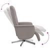 Recliner with Footrest Taupe Fabric