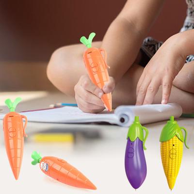 Carrot Recorder Pen Cute Ballpoint with 20s Recording Playback Function Smooth Writing Tool Student Learning Stationery