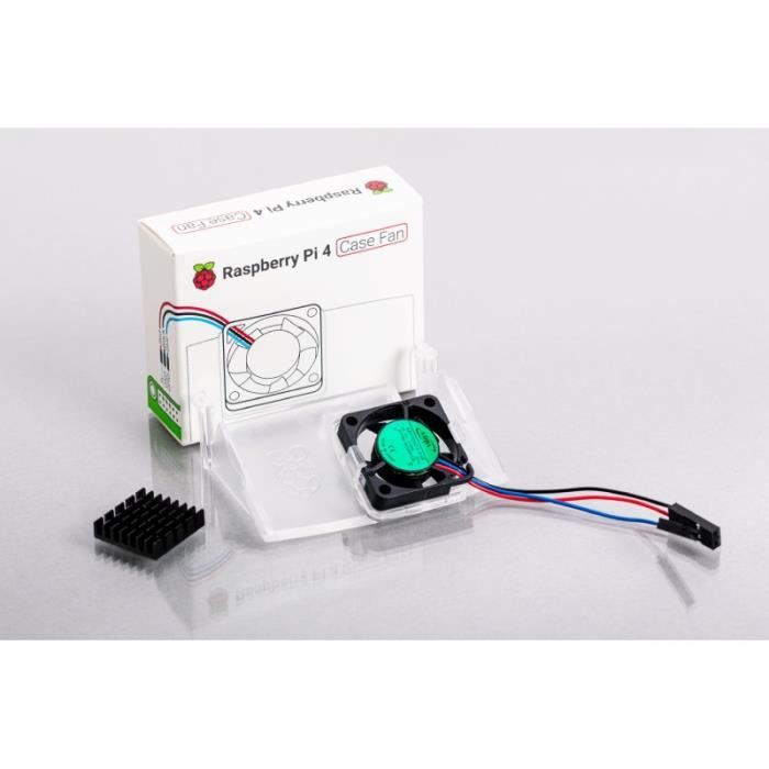 Ventilateur - RASPBERRY PI - Raspberry Pi 4 - Officiel - S'adapte au boîtier - Température idéale