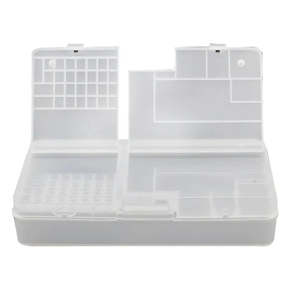 Transparent Electronic Components Storage Box Compartment Small Screw Accessories Container