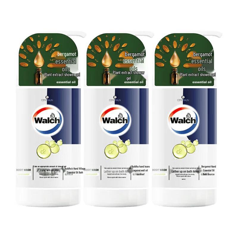 Walch Bergamot Essential Oil Moisturizing Shower Gel 3 x 600ml