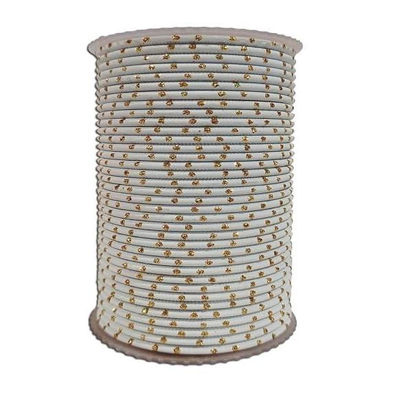 @Metal Bangles Color White for & Girls Pack of 48 Bangles size 2.4 UKS8 50%off