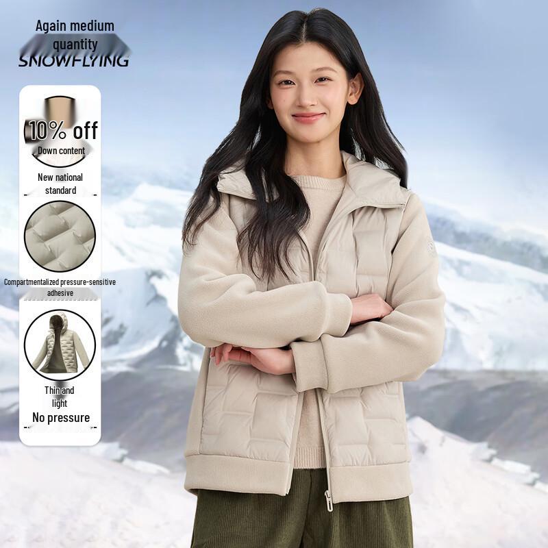 XueZhongFei Women s Lightweight Hooded Down Jacket XS