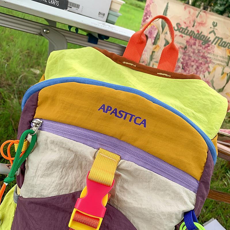 Travel Bag Large Capacity Backpack Unisex Color Block Outdoor Mountaineering Fitness Multifunctional Riding Backpack