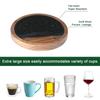 Drink Absorbent Wood Coasters Heat Resistant Wooden Drink Placemats Felt Wooden Tea Mat  Office