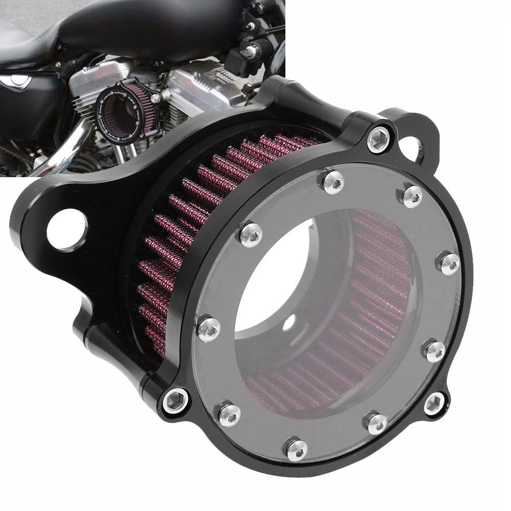 Motorcycle Black CNC Air Cleaner Intake System Filter Kit For Harley Sportster Iron XL 883 1200 72 48 1988-2022