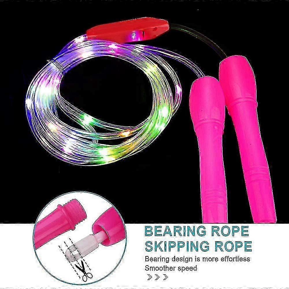 2 Pack Led Skipping Rope Length Adjustable And Three Light Modes Speed Skipping Rope For Kid, Light Show, Fitness 2025