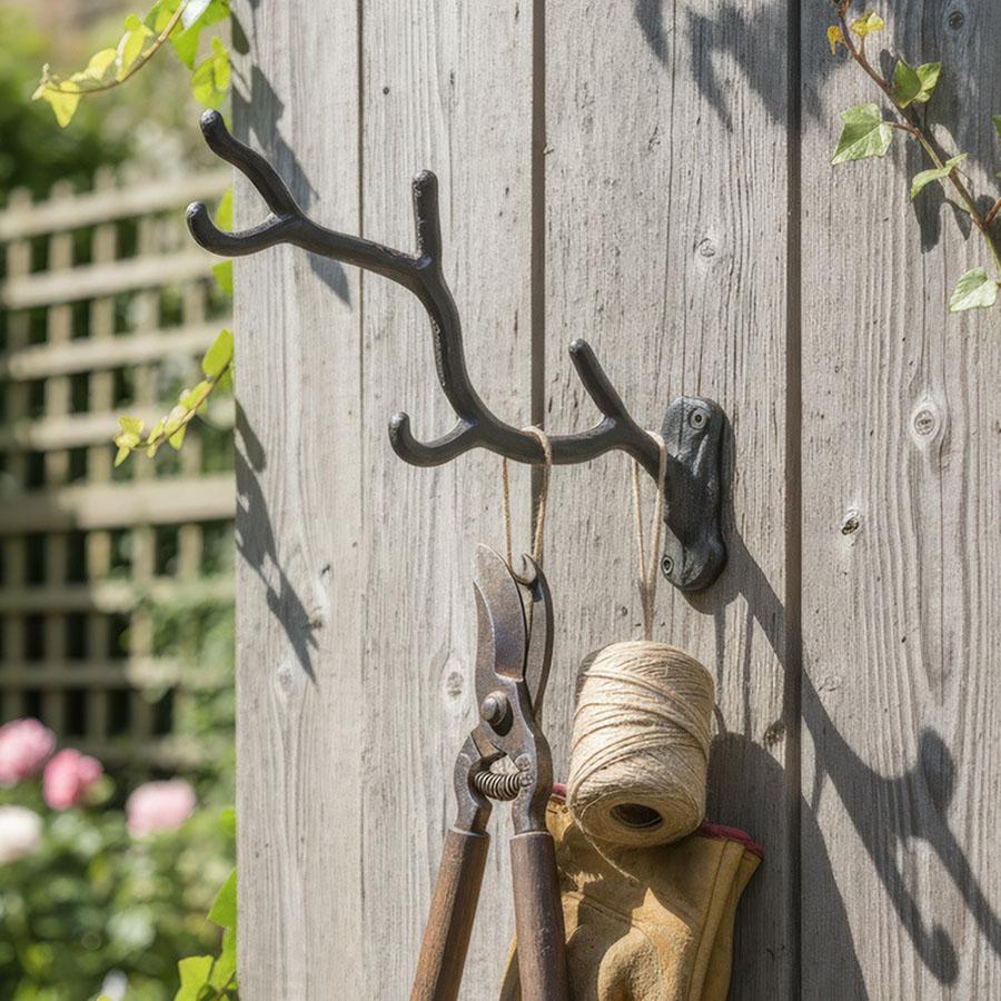 Wall Heavy Duty Home Storage Rack for Hanging Plants Pots Baskets Lanterns Wind Chimes Outdoor Indoor