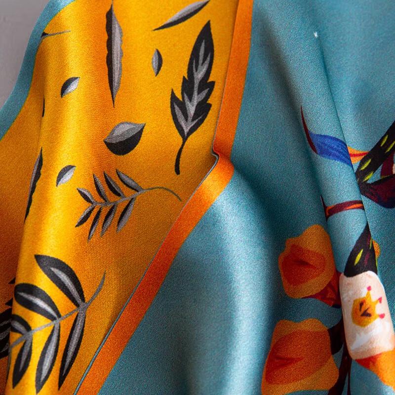 Hengyuanxiang HYXSJ1008 100% Silk Double-Layer Scarf