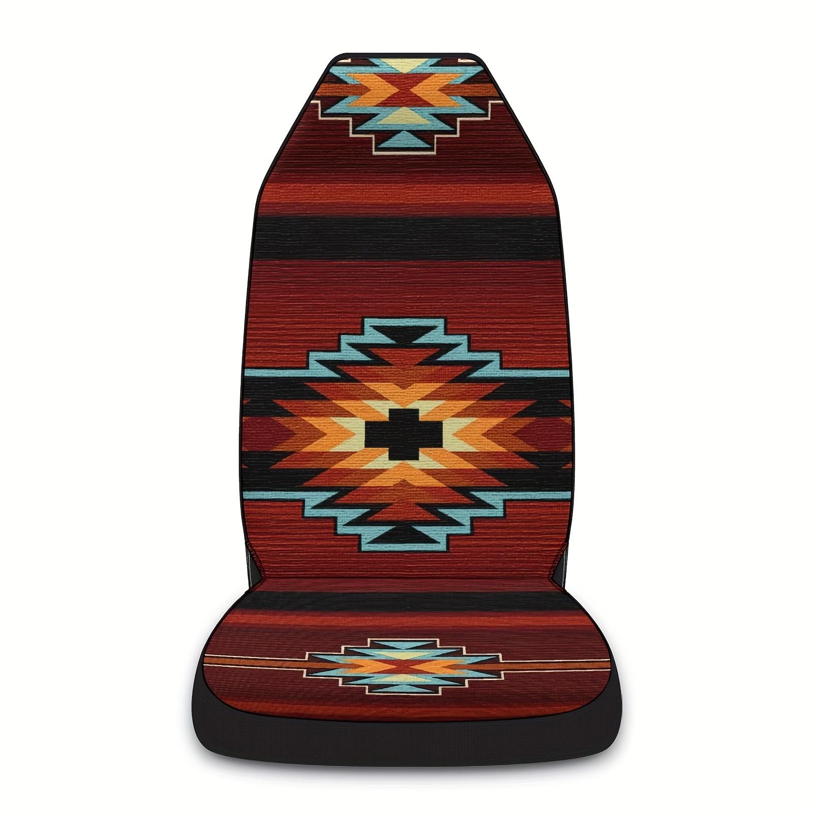 Set of 2 Geometric Patterned Universal Car Seat Covers Single front seat