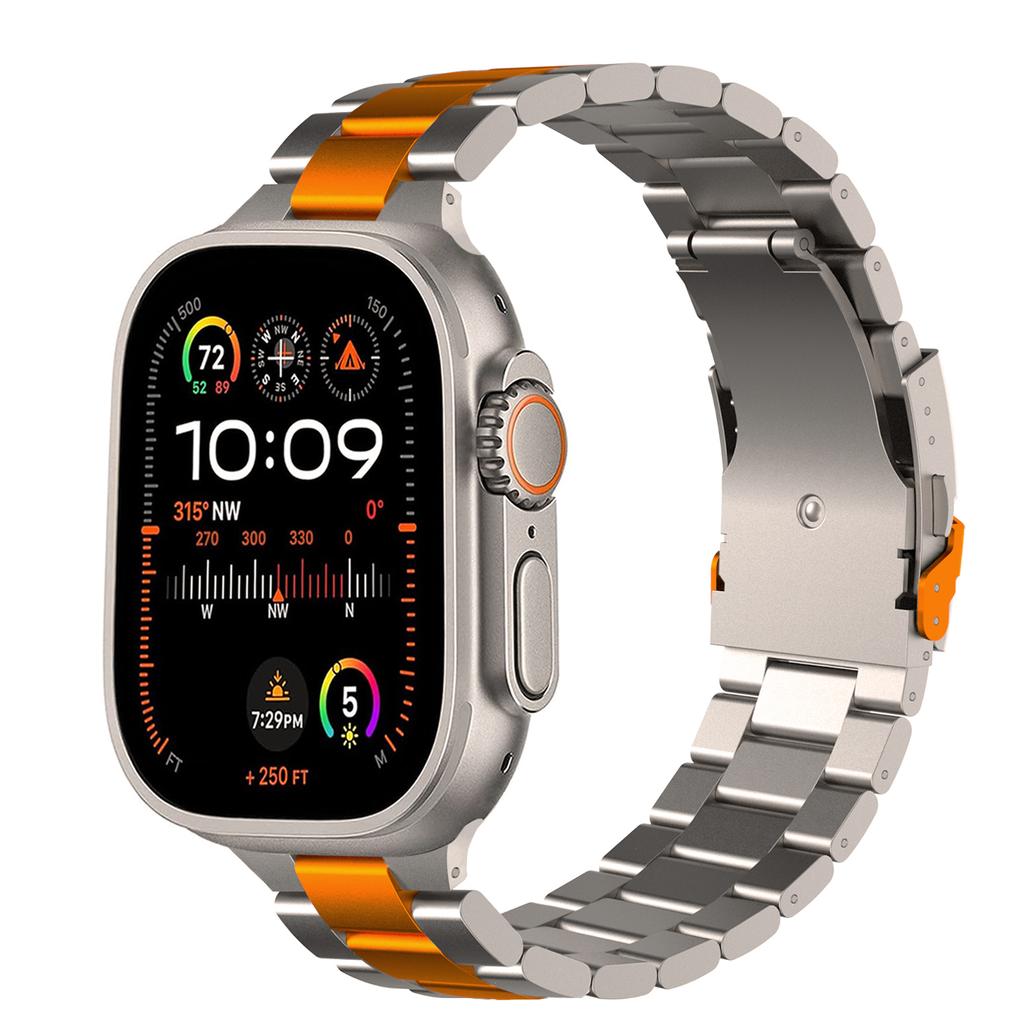 Titanium Bracelet For Apple Watch Ultra 2 49mm 45mm 44mm 42mm Mens Business Band For iWatch Series 9 6 5 4 Se 7 8 Metal Bracelet