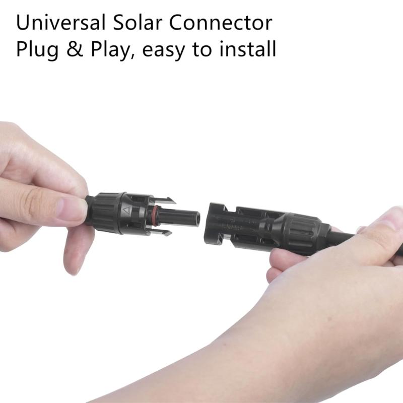 Solar Male Female Connector 30A 1000V Y Splitter Cable Y Branch Connector 1 To 4 Adapters for Solar Panel Part