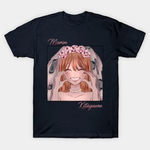 My Dress-Up Darling Marin Kitagawa Evening Dress Anime Graphic T-Shirt Unisex Casual Cotton T-shirts