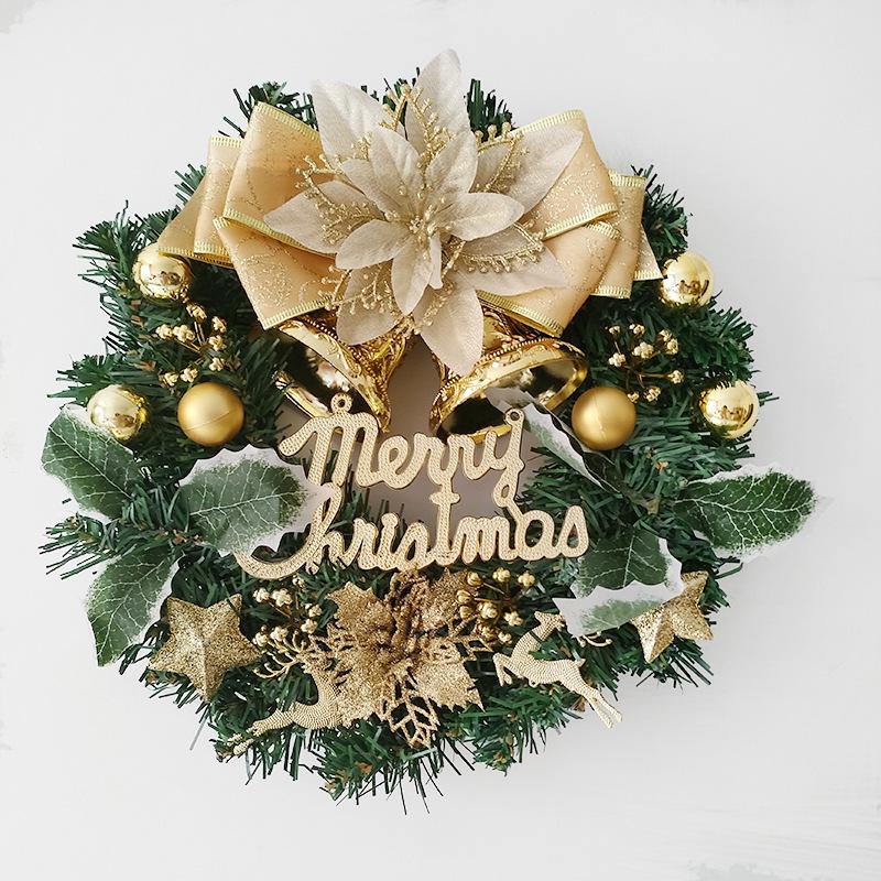 30cm Christmas Wreath with Bow and Pine Cones for Door Decoration