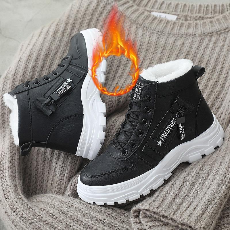 Fashion Women Boots Winter Snow Boots For Women Casual High-top Shoes Warm Fur Womens Sneakers Platform Ankle Boots White Ladies Shoes