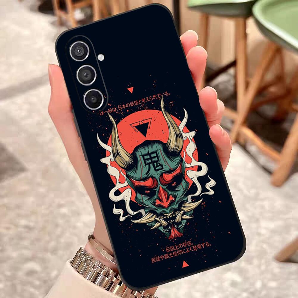 Japan Ghost Samurai Phone Case For Samsung S25 Edge 24 23 22 21 20 Ultra Plus Fe Galaxy A54 53 34 25 16 Silicon Cover