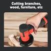 Cordless Brush Angle Grinder Kit 19500rpm Mini Electric Angle Grinding Tool with 2pcs 3900mAh Batteries and 10pcs