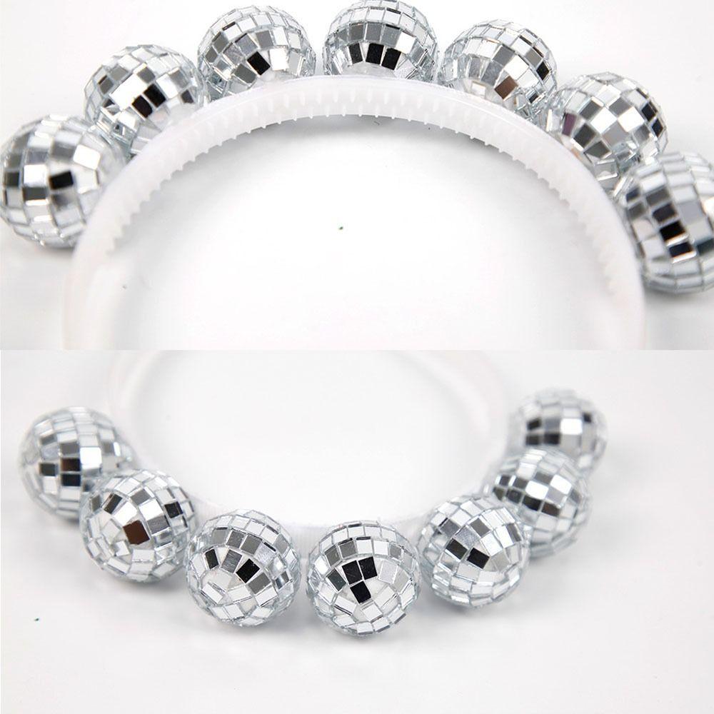 Vintag Mirrorball Hair Hoop Mirror Ball Party Costume Headpiece  Women and Girls