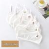 Girls' Pure Cotton Camisole Bra - Anti-Protrusion, Thin, Heart Design