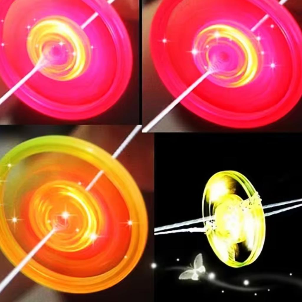 6 Stück Spaß Handgezogene LED Leuchtende Kreisel Spielzeug Kindertag Party Geburtstag Gastgeschenk Pinata Füllung Kindergarten Geschenk Preis