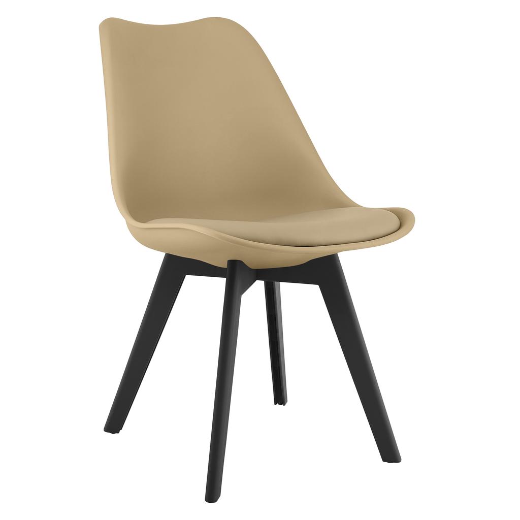 Mark Chair - Dark Beige / Black Legs X 4