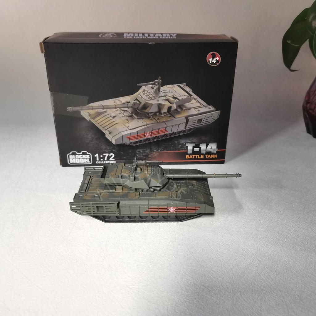 Tanks T-14 1:72 Scale Model 3D DIY Puzzle Assembly Modern Military Fighter Army ABS Tanks Enthusiasts Collection Souvenir