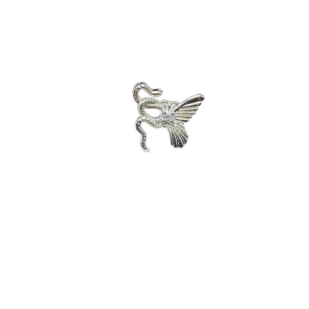 Gun Black 3D Snake Butterfly Spacer Beads for DIY Jewelry and Beaded Bracelets